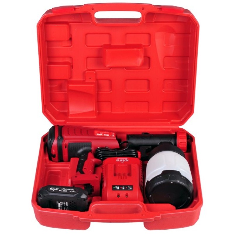 Аккумуляторный краскопульт ELITECH КА 18БЛП (E2208.003.02)