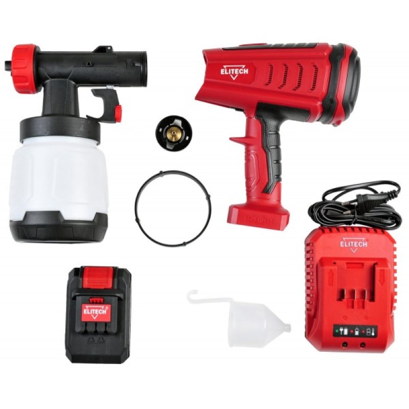 Аккумуляторный краскопульт ELITECH КА 18БЛП (E2208.003.02)