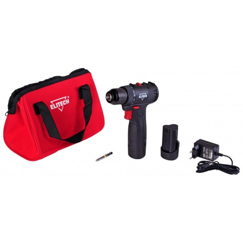 Аккумуляторная дрель-шуруповерт ELITECH ДА 10.8БЛ2 (E2201.037.01)