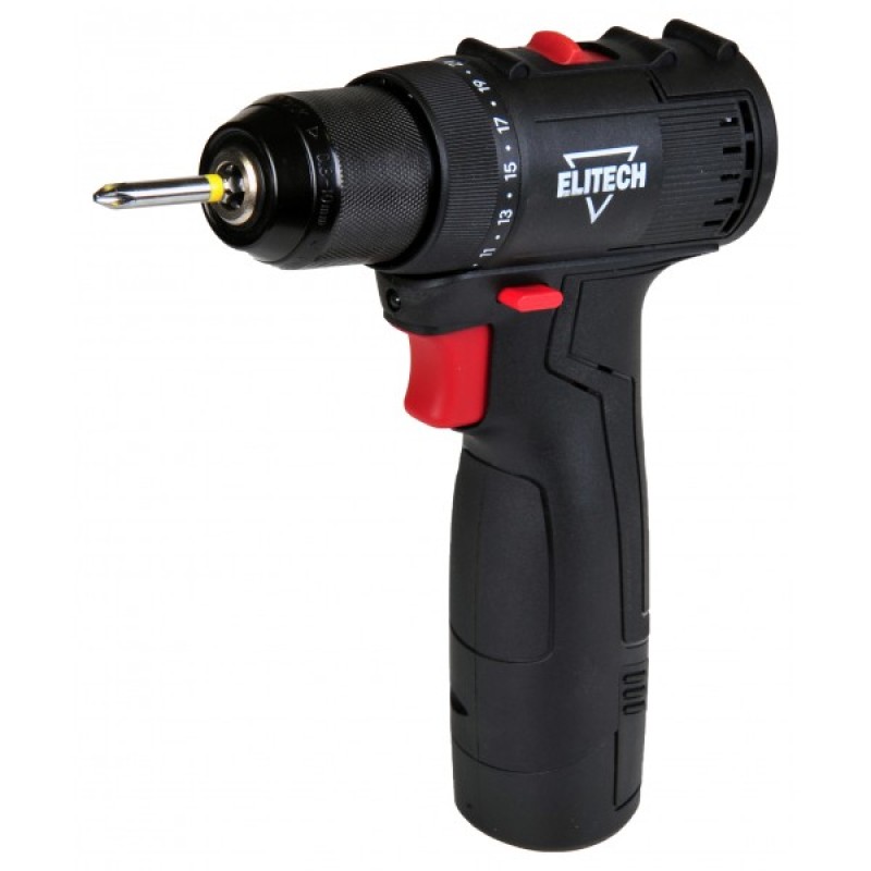 Аккумуляторная дрель-шуруповерт ELITECH ДА 10.8БЛ2 (E2201.037.01)