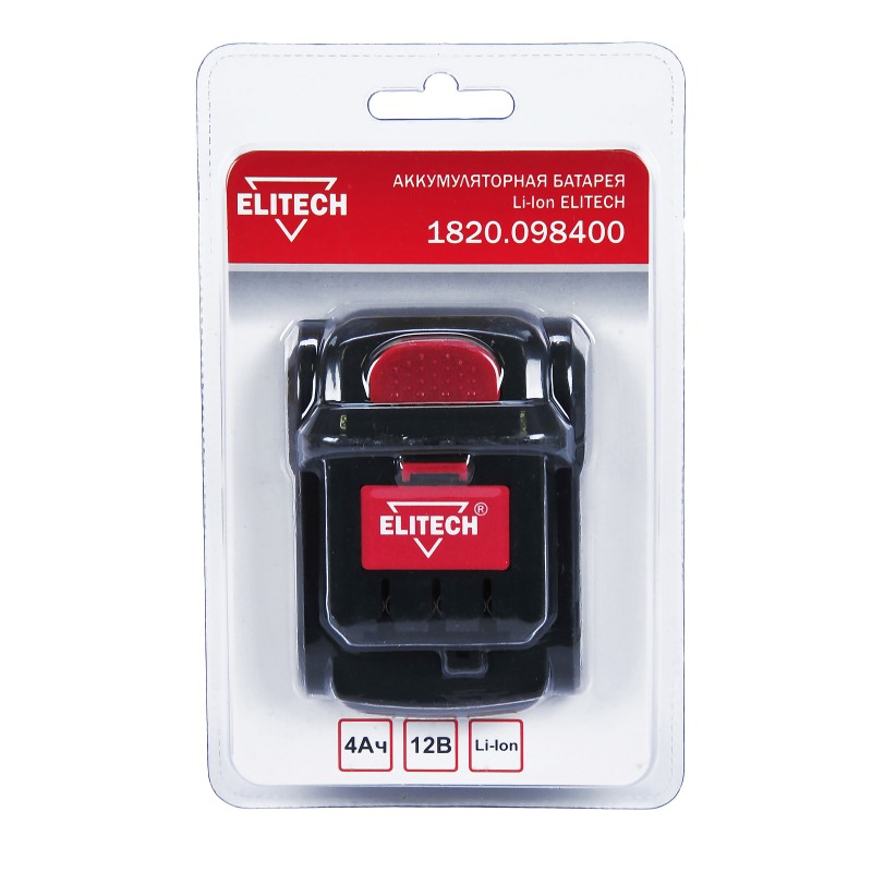 Аккумулятор Elitech 1820.098400 (12 В; 4 Ач)