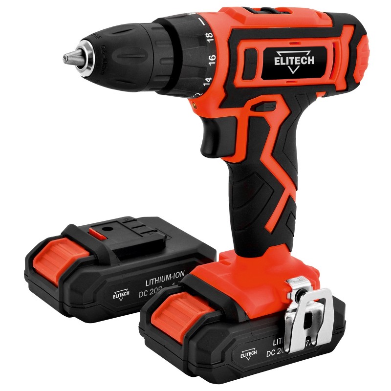 Аккумуляторная дрель-шуруповерт Elitech ДА 202СЛ (E2201.017.01)