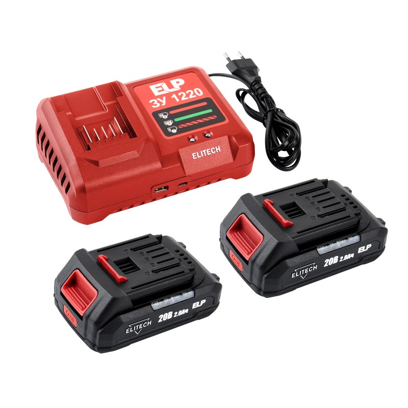 Аккумуляторная ударная дрель-шуруповерт Elitech ДА 20УБЛ2 (E2201.047.01)