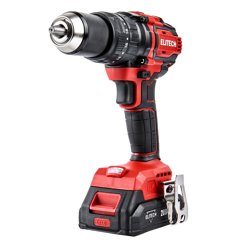 Аккумуляторная ударная дрель-шуруповерт Elitech ДА 20УБЛ2 (E2201.047.01)