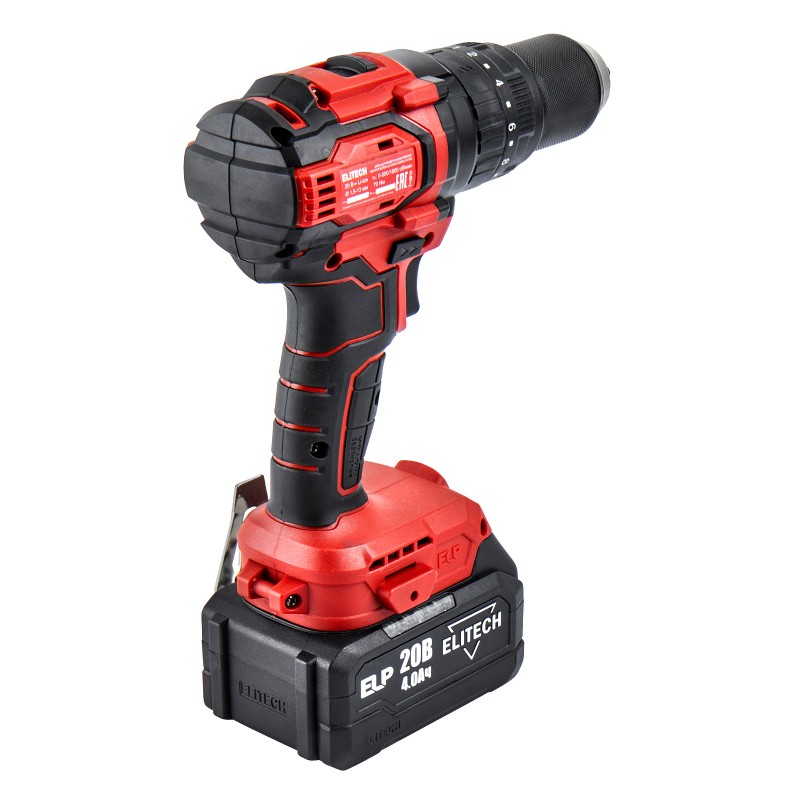 Аккумуляторная ударная дрель-шуруповерт Elitech ДА 20УБЛ2 (E2201.047.02)