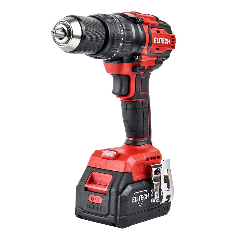 Аккумуляторная ударная дрель-шуруповерт Elitech ДА 20УБЛ2 (E2201.047.02)
