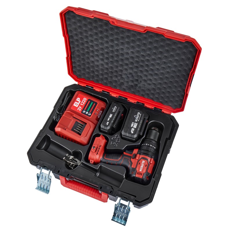 Аккумуляторная ударная дрель-шуруповерт Elitech ДА 20УБЛ2 (E2201.047.02)