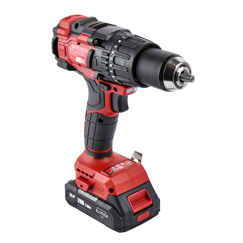 Аккумуляторная ударная дрель-шуруповерт Elitech ДА 21УБЛ2 (E2201.048.01)