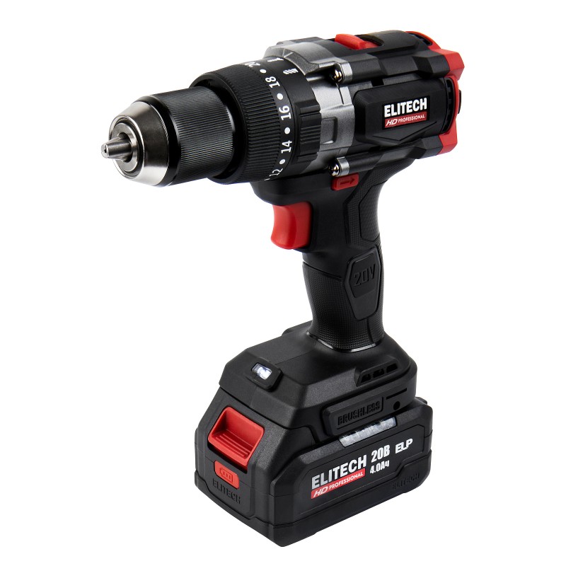 Аккумуляторная ударная дрель-шуруповерт ELITECH CD 20BL2 (E2201.042.01)