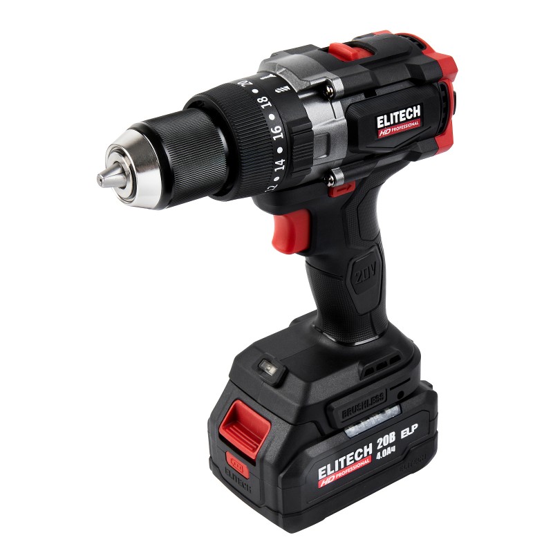 Аккумуляторная ударная дрель-шуруповерт ELITECH CD 20BL2 (E2201.042.01)