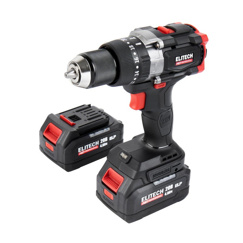 Аккумуляторная ударная дрель-шуруповерт ELITECH CD 20BL2 (E2201.042.02)