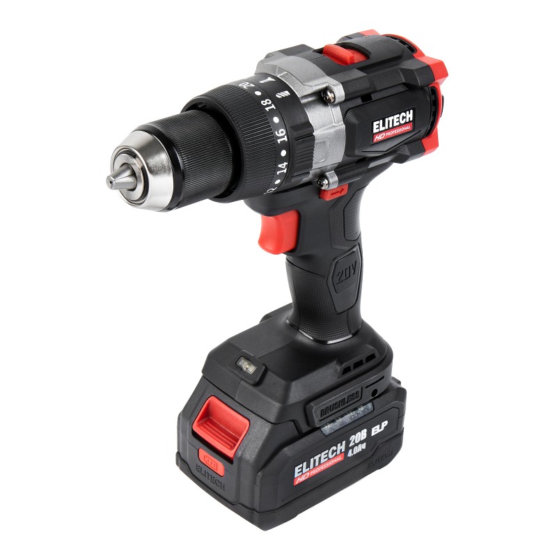 Аккумуляторная ударная дрель-шуруповерт ELITECH CD 20BL2 (E2201.042.02)