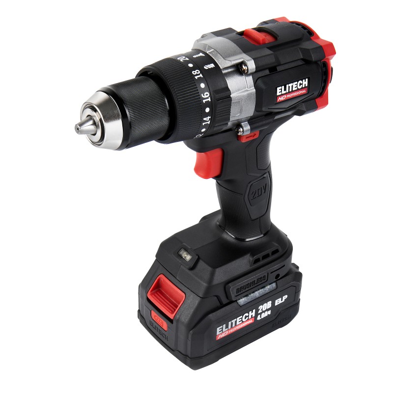 Аккумуляторная ударная дрель-шуруповерт ELITECH CD 20BL2 (E2201.042.02)