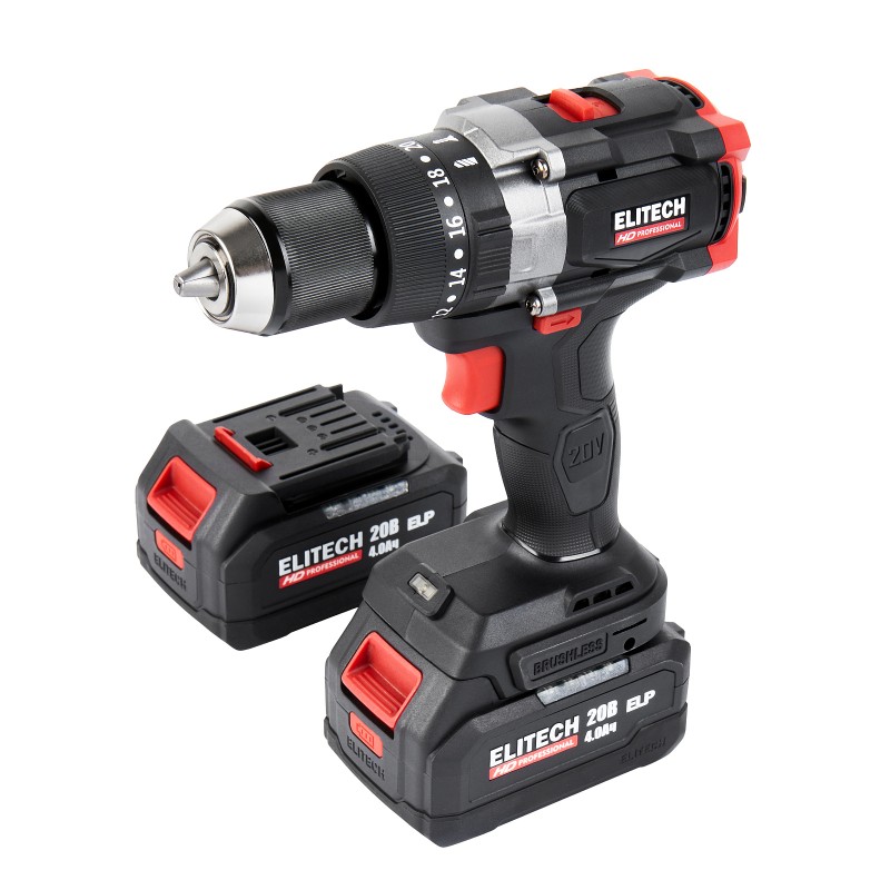 Аккумуляторная ударная дрель-шуруповерт ELITECH CD 20BL2 (E2201.042.02)