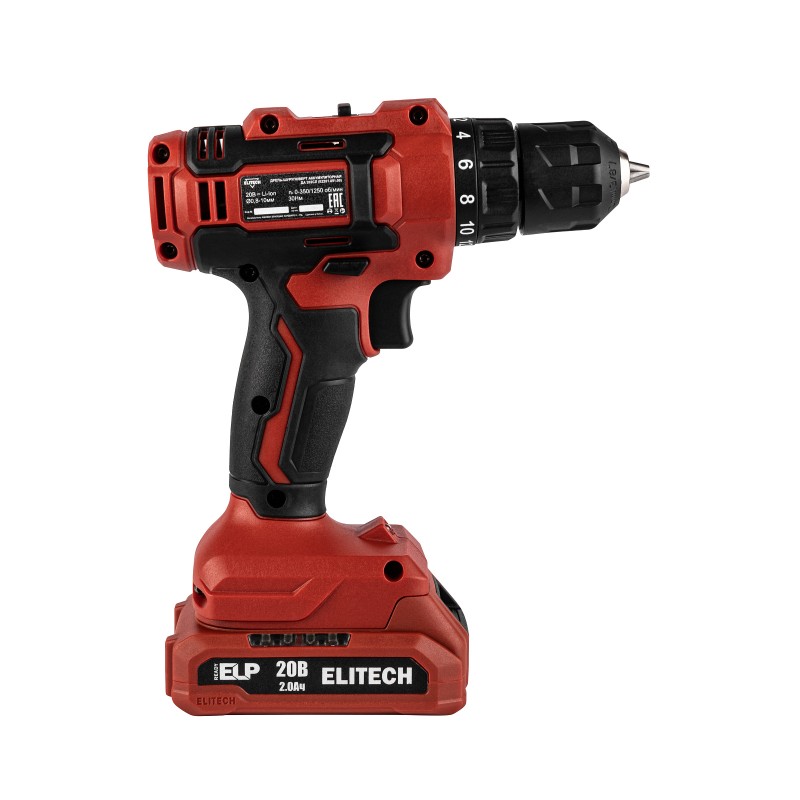 Аккумуляторная дрель-шуруповерт Elitech ДА 202СЛ (E2201.051.01)