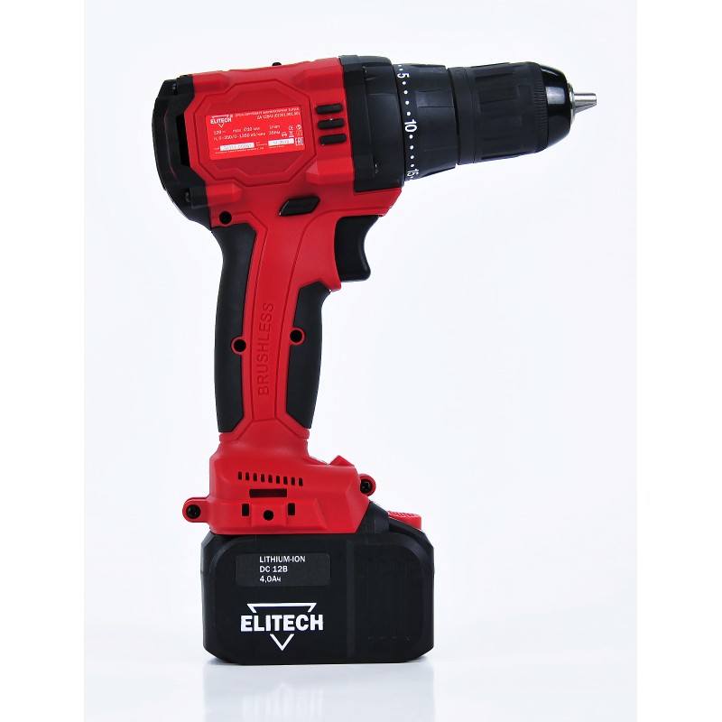 Аккумуляторная дрель-шуруповерт Elitech ДА 12БЛ2 (Е2201.001.02 )