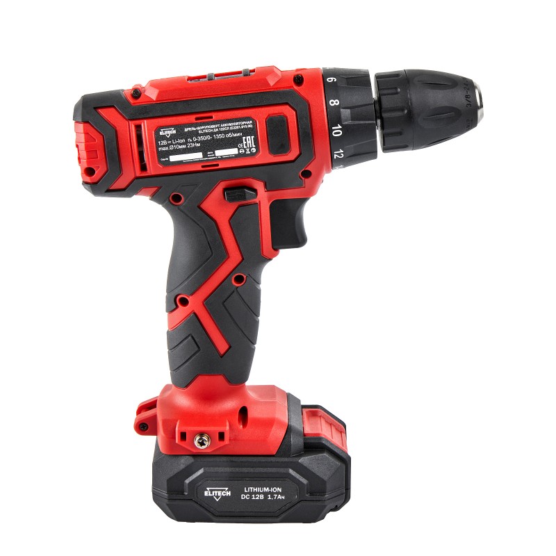 Аккумуляторная дрель-шуруповерт Elitech ДА 122СЛ (E2201.015.01)