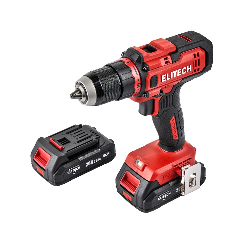 Аккумуляторная дрель-шуруповерт Elitech ДА 20СЛ2 (E2201.044.01)