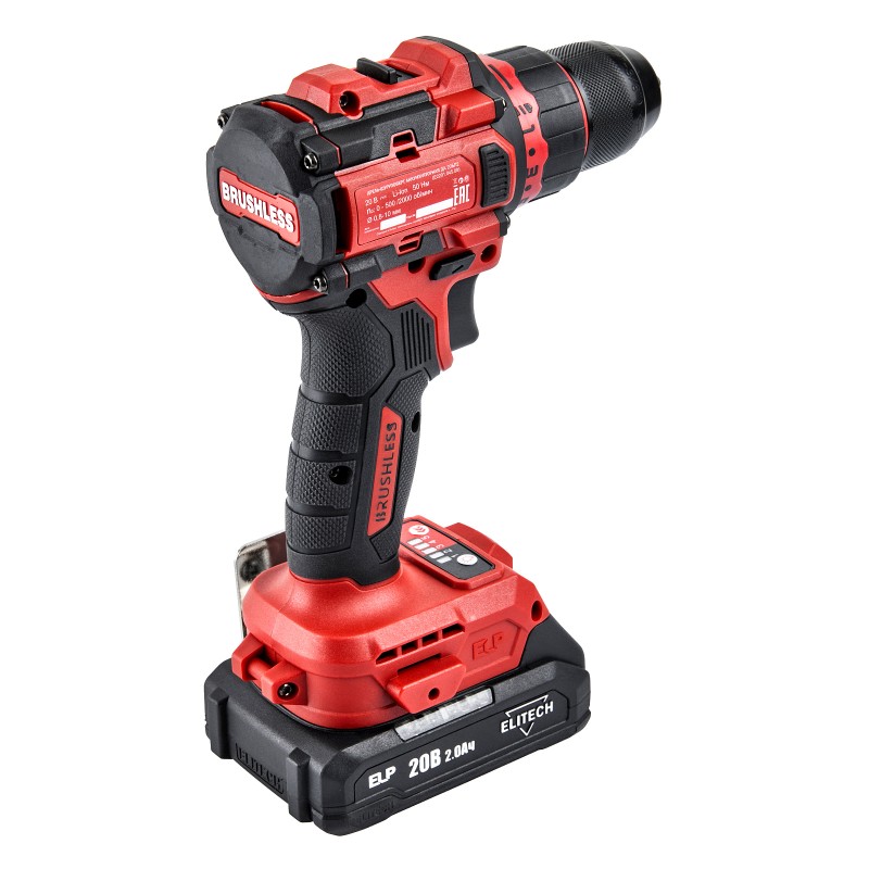 Аккумуляторная дрель-шуруповерт Elitech ДА 20БЛ2 (E2201.045.01)