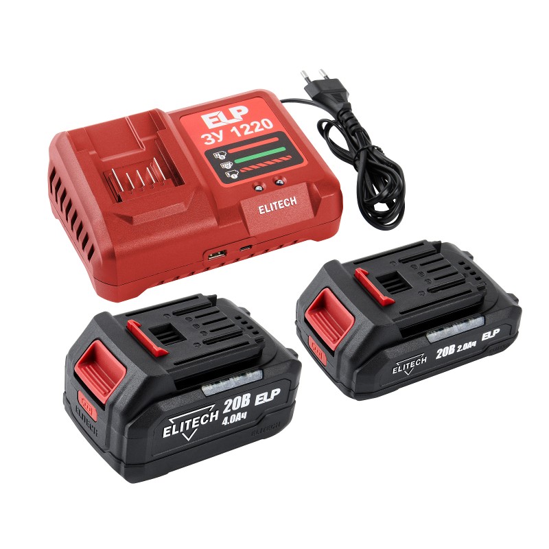 Аккумуляторная дрель-шуруповерт Elitech ДА 20БЛ2 (E2201.045.02)