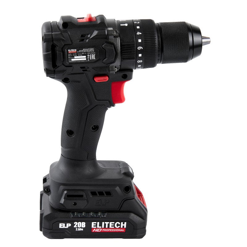 Аккумуляторная ударная дрель-шуруповерт ELITECH CD 20ISL2 (E2201.041.01)