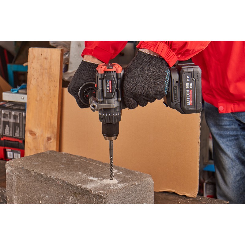 Аккумуляторная ударная дрель-шуруповерт ELITECH CD 20ISL2 (E2201.041.01)