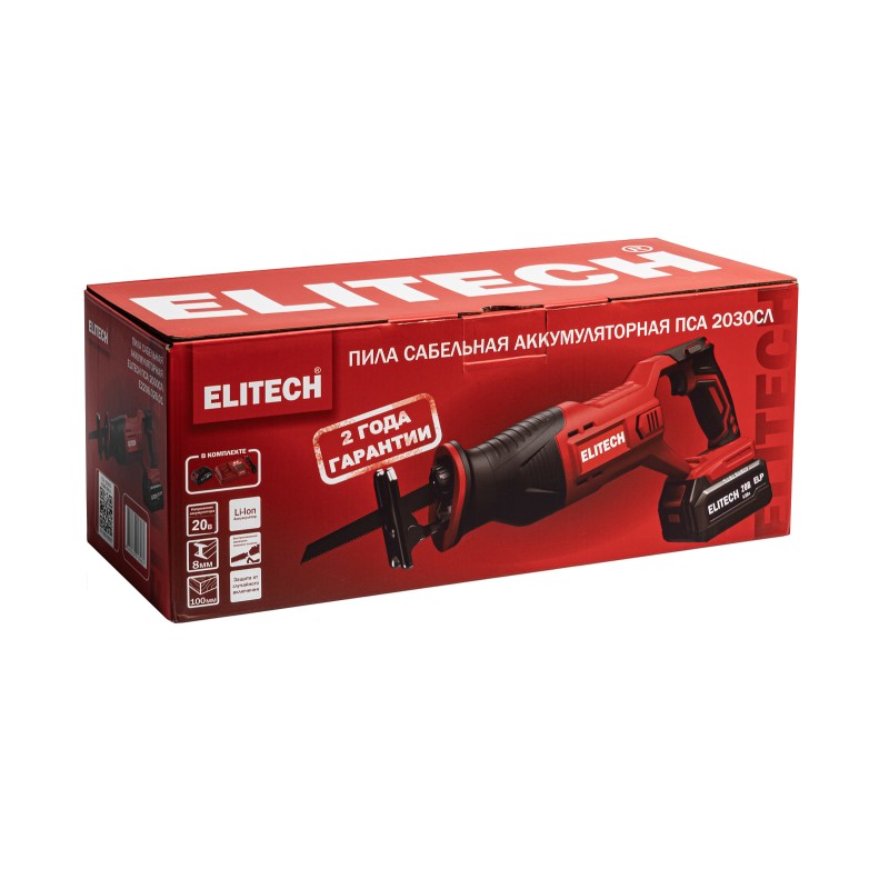 Аккумуляторная сабельная пила Elitech ПСА 2030СЛ (E2206.026.01)