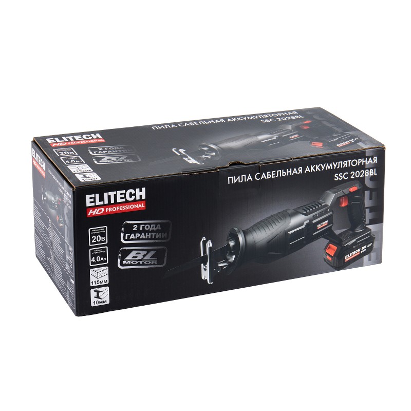 Аккумуляторная сабельная пила Elitech SSC 2028BL (E2206.027.01)