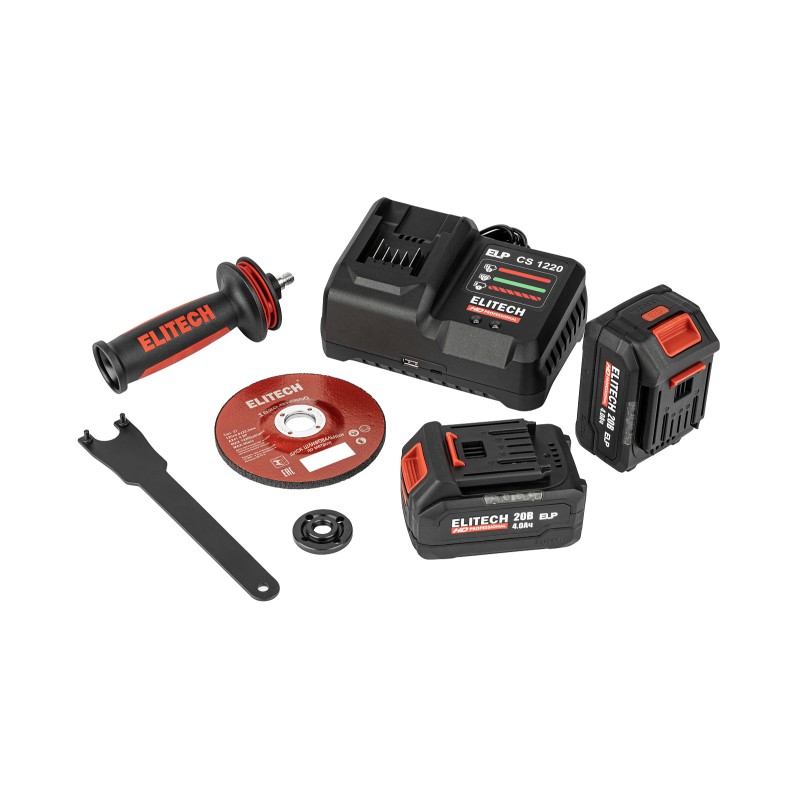 Аккумуляторная угловая шлифмашина Elitech CAG 2012DSL (E2213.075.02)