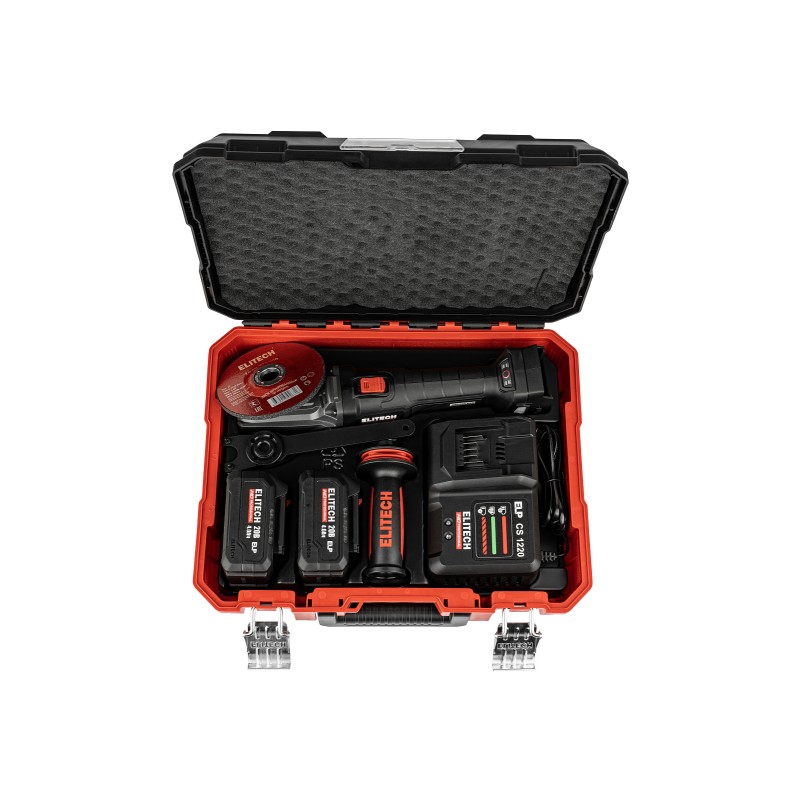 Аккумуляторная угловая шлифмашина Elitech CAG 2012DSL (E2213.075.02)