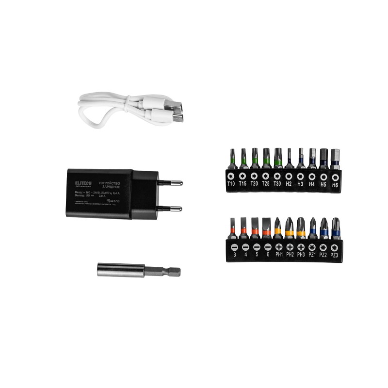 Аккумуляторная отвертка Elitech SD 4LE (E2201.077.01)