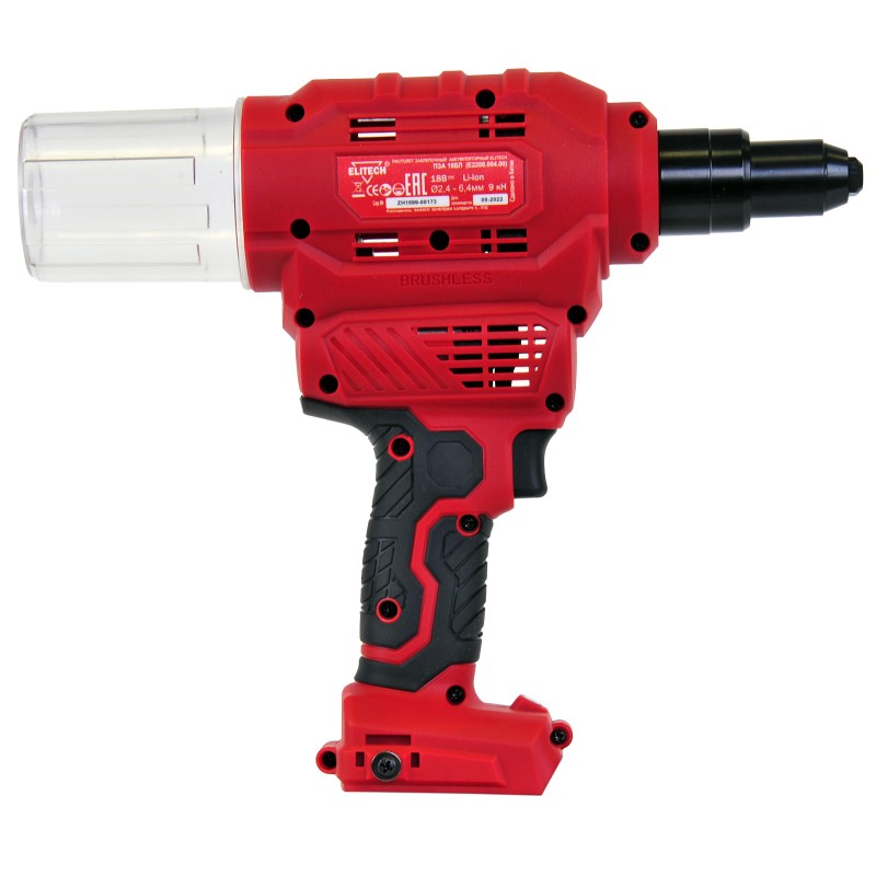 Аккумуляторный заклепочный пистолет Elitech ПЗА 18БЛ (E2208.004.00)