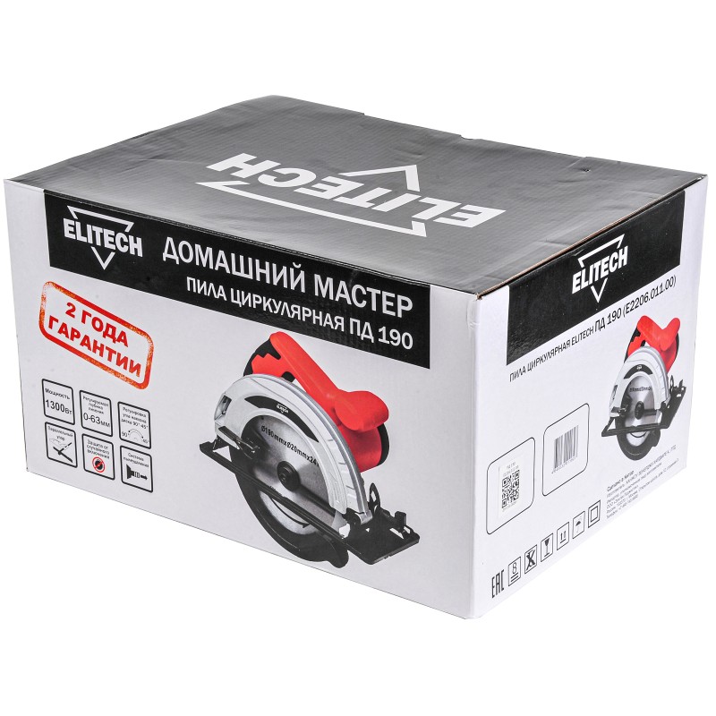 Дисковая пила Elitech ПД 190 (E2206.011.00)