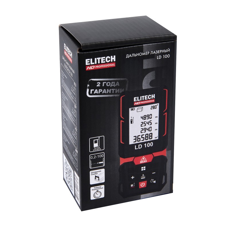 Лазерный дальномер Elitech LD 100