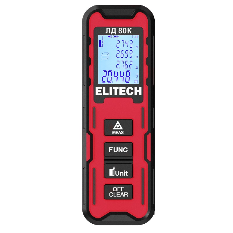 Лазерный дальномер ELITECH ЛД 80К (E0301.006.00) 80м, 2хААА