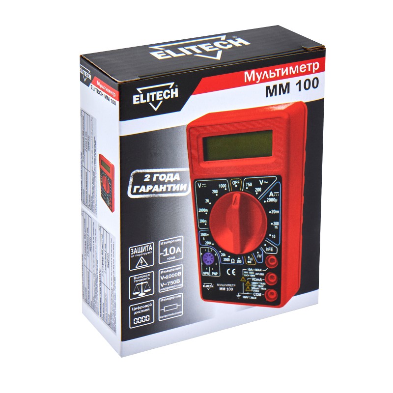 Мультиметр Elitech ММ 100