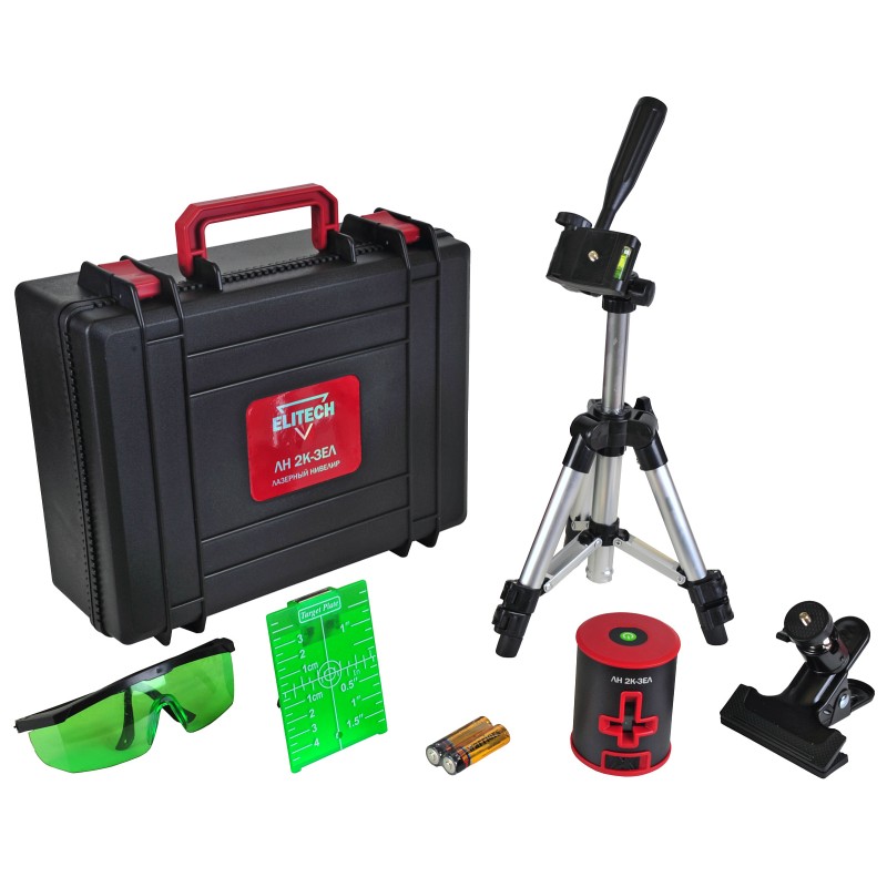 Лазерный нивелир Elitech ЛН 2К-ЗЕЛ
