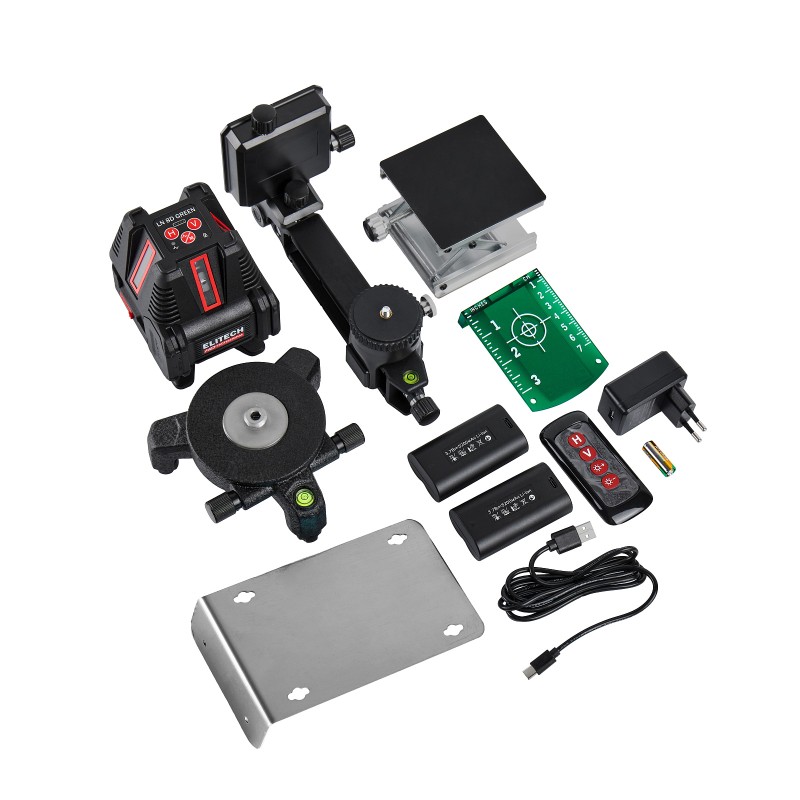 Лазерный нивелир ELITECH LN 8D GREEN