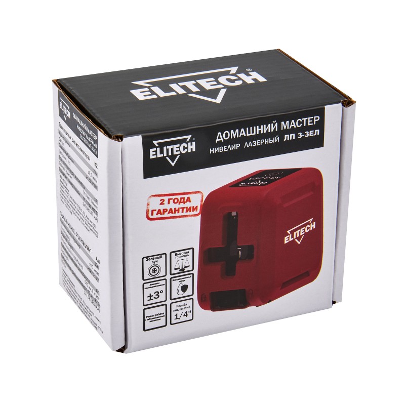 Лазерный нивелир Elitech ЛП 3-ЗЕЛ