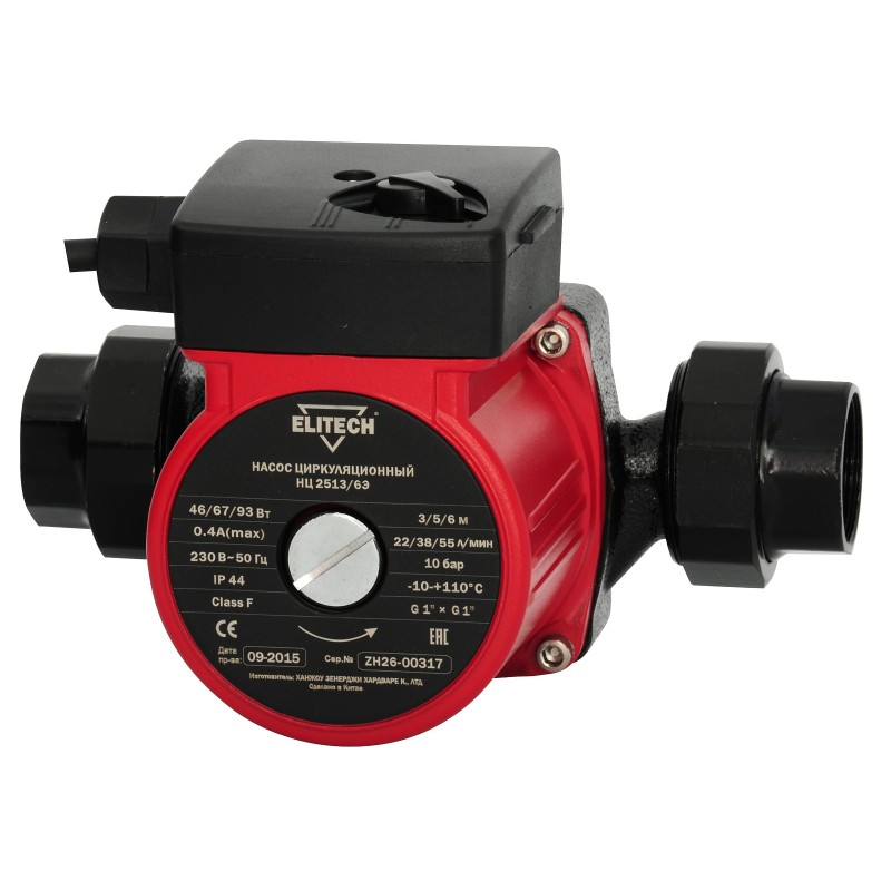 Насос циркуляционный Elitech НЦ 2513/6Э