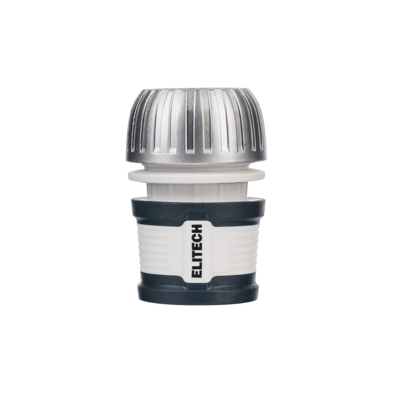 Соединитель металлический  для шланга 19 мм (3/4") с аквастопом ELITECH Garden HF 012MWS