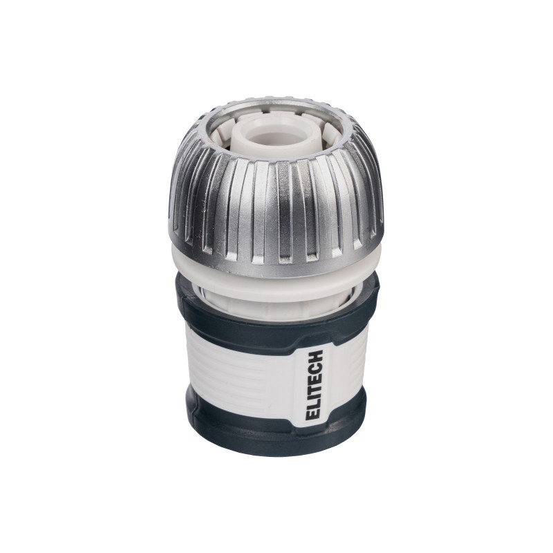 Соединитель металлический  для шланга 19 мм (3/4") с аквастопом ELITECH Garden HF 012MWS