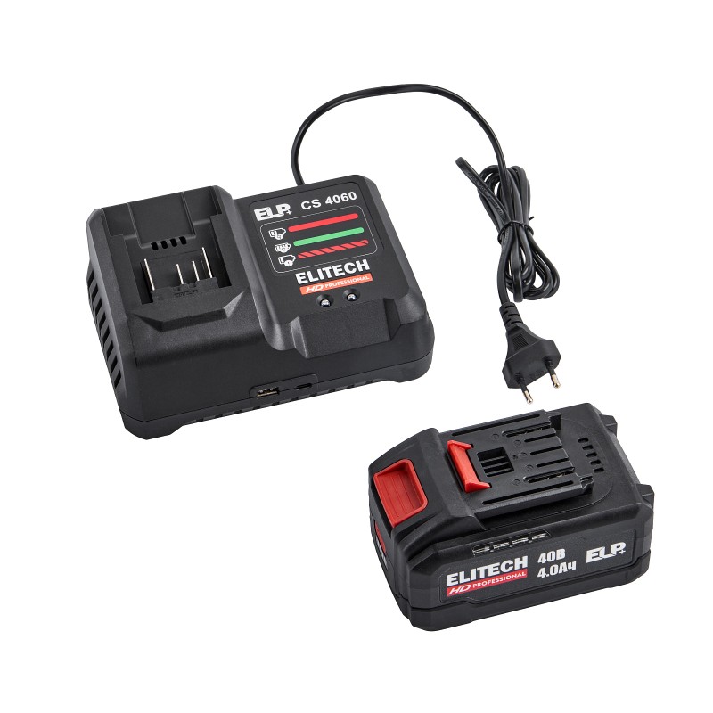 Аккумуляторная цепная пила Elitech CS 4016BLК (E1611.027.01)