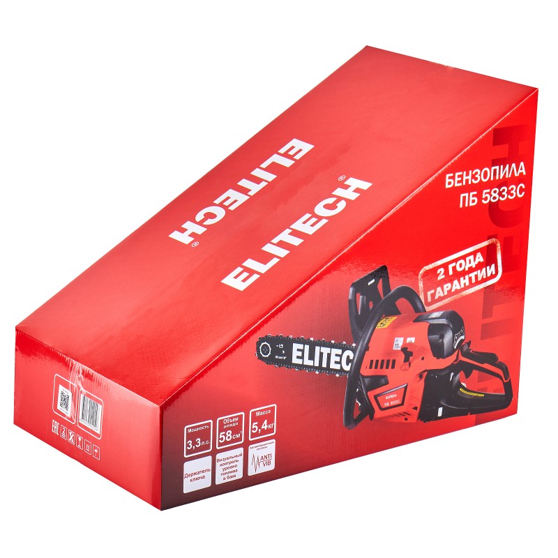 Бензопила Elitech ПБ 5833C (E1611.012.00)
