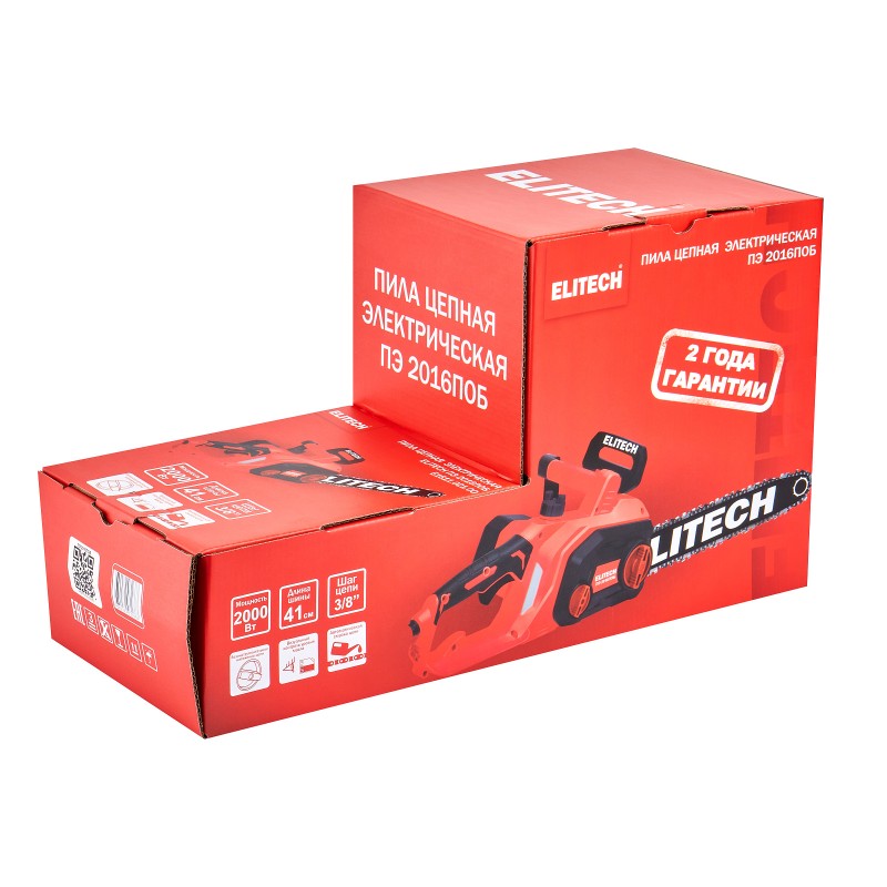 Пила цепная электрическая Elitech ПЭ 2016ПОБ (E1611.021.00)
