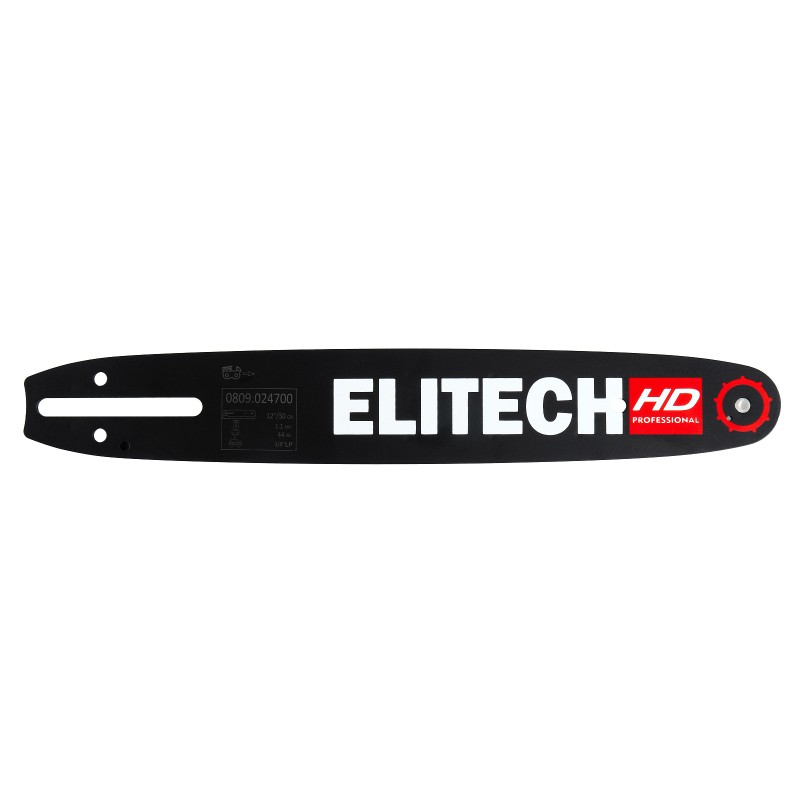 Пильная шина 12"/30см, шаг-3/8", паз-1, 1 мм, 44хв, LМ, SBM Elitech 0809.024700