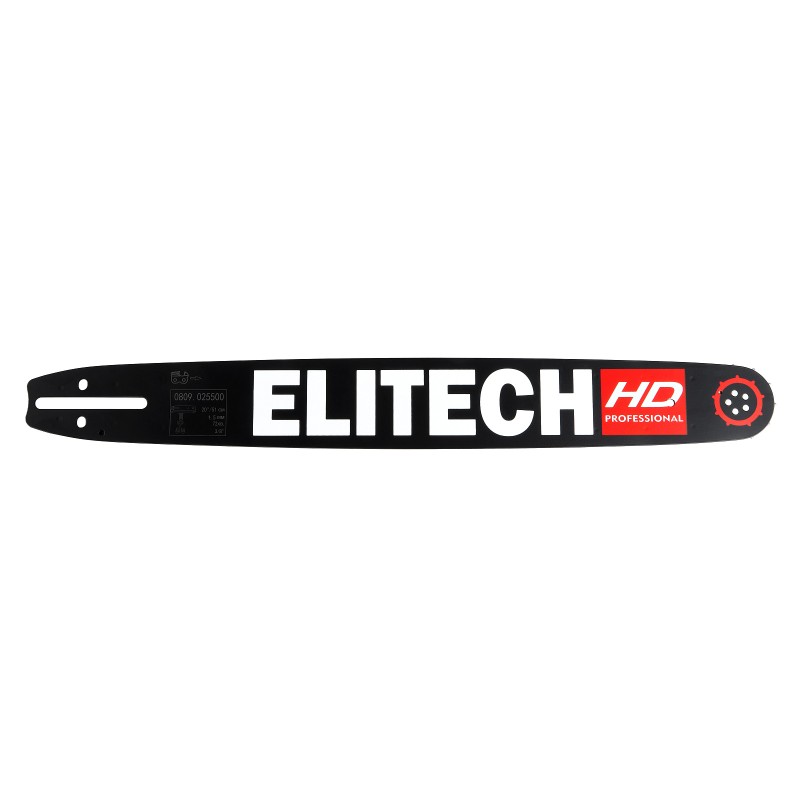 Пильная шина 20"/51см, шаг-3/8", паз-1, 5 мм, 72хв, LM, LBM Elitech 0809.025500