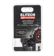 Пильная цепь 12"/30см, шаг-3/8"LP, паз-1, 1 мм, 44хв, SС Elitech 0809.023600