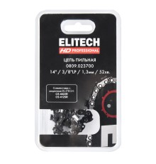 Пильная цепь 14"/36см, шаг-3/8"LP, паз-1, 3 мм, 52хв, SС Elitech 0809.023700
