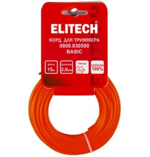 Леска для триммеров 2.0 м, 15 м, звезда, моток Elitech 0809.030500